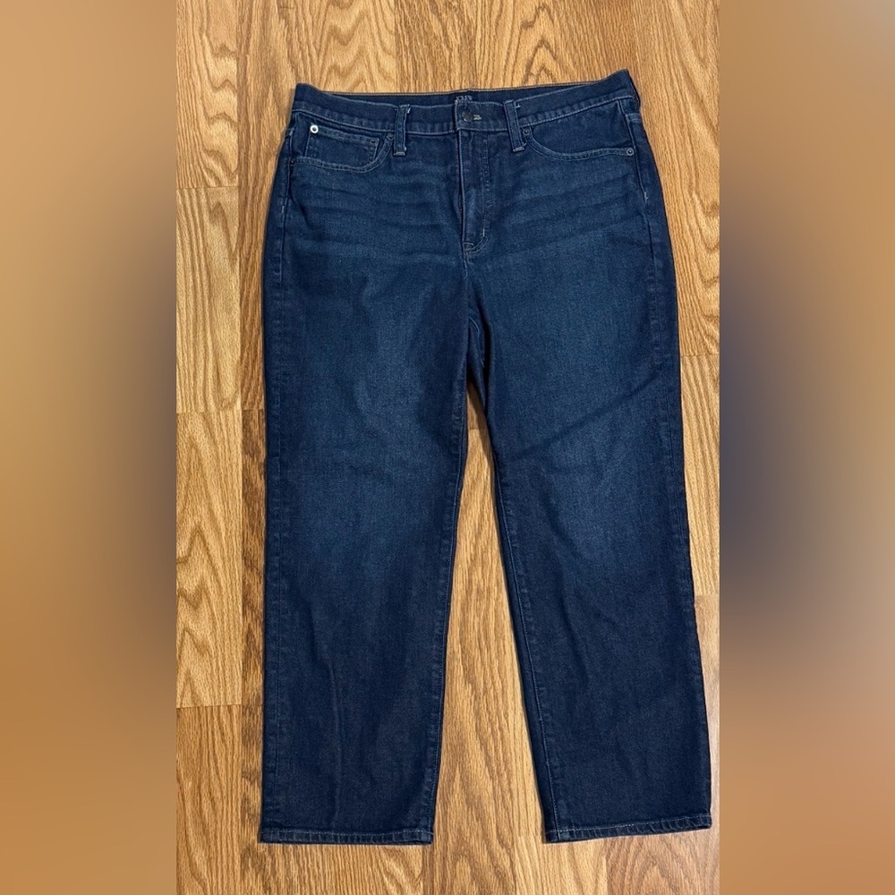 J. Crew Women's Straight Leg Jeans - Dark Blue size 30 - Picture 5 of 8